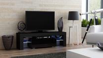 ТВ стол Pro Meble Milano 130, черный цв., 130 см x 35 см x 45 см