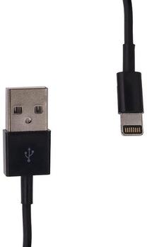 Vads Whitenergy USB 2.0 male, Apple Lightning, 2 m, balta krās./melna krās.