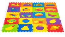 Kilimėlis kūdikiams - dėlionė EcoToys Educational Foam Mat, 20 vnt