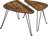Kohvilaudade komplekt Songmics Loft, pruun v./must v., 60 cm x 38 cm x 47.5 cm, 2 tk