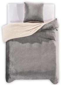 Patalynės užvalkalų komplektas DecoKing Teddy, pilkas, 155 x 220 cm