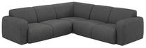 Kampinė sofa Micadoni Molino Chenille Rebel, tamsiai pilka sp., 252 x 252 cm x 75 cm