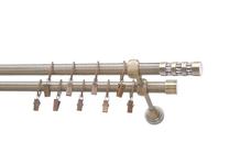 Karnizo komplektas Karpol Eliza Crystal Cylinder, 250 cm, Ø 16 mm, antikinio aukso sp.