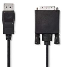 Vads Nedis Displayport, DVI 24+1 male, 3 m, melna krās.