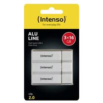 USB atmintinė Intenso Alu Line 3521473, sidabro sp., 16 GB