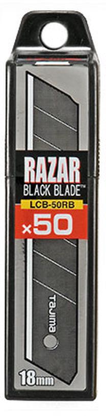 Ломающиеся лезвия TAJIMA Razar Black LCB50RB-50H, 10 см, cталь, 50 шт.