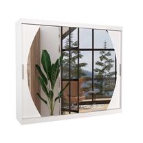 Spinta ADRK Cambe, balta sp., 250 cm x 58 cm x 215 cm, su veidrodžiu