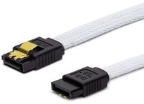 Провод Elmak Savio Sata III Cable GAK-01 SATA 3, SATA 3, 0.3 м, белый цв.