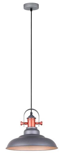 Valgusti rippuv Italux Temper MDM-2986/1 GR, E27, 1 x 60 W, vask v./hall v. / hall v.