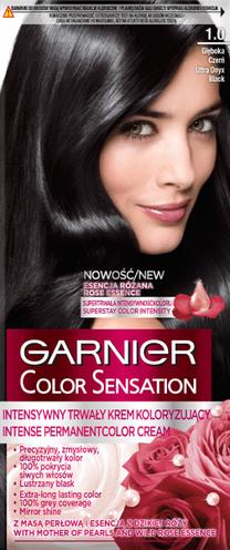 Matu krāsa Garnier Color Sensation, ultra onxy black krās., 1.0, 60 ml