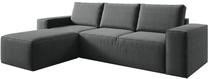 Kampinė sofa Silla Vero 5, tamsiai pilka sp., kairinė, 204 x 302 cm x 95 cm