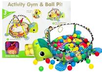 Игровой манеж с шариками Lean Toys Activity, 60 см x 60 см, зеленый цв./многоцветный