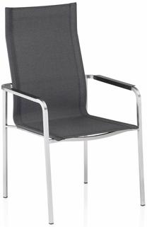 Lauko kėdė Kettler Feel 0104906-9400, antracito sp./sidabro sp., 63 cm x 60 cm x 102 cm