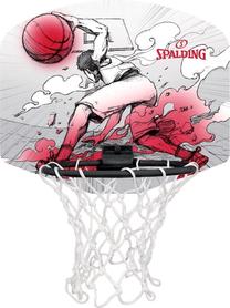 Подвесная баскетбольная доска с обручем Spalding Sketch MicroMini, С мячом, 29 см