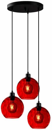 Valgusti rippuv Opviq Benek 20-14321 521SHN3541, E27, 3 x 40 W, punane v. / must v., 20 x 20 cm