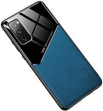 Telefona vāciņš Mocco Lens Leather Back Case, zila krās./melna krās., Samsung