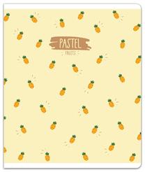 Sąsiuvinis Lastva Pastel Fruits, langeliais, A5, 12 lapų, (spalva/dizainas parenkami atsitiktine tvarka)