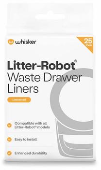 Maiss, priekš kaķu tualetes Whisker Litter-Robot, 4.5 l, polietilēns, 25 gab., Balta krās.