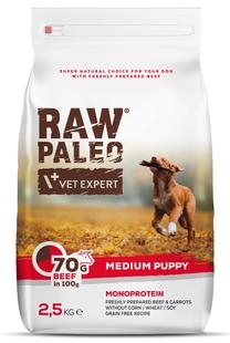 Kuiv koeratoit Raw Paleo Medium Puppy Beef, veiseliha, 2.5 kg