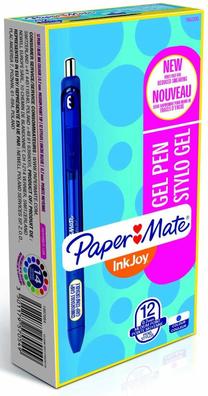 Gēla pildspalva Paper Mate InkJoy, zila krās., 0.7 mm, 12 gab.