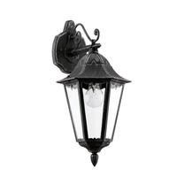 Āra sienas lampa Eglo Navedo, 60W, E27, IP44, melna krās.