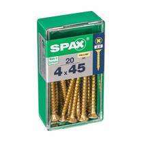 Medsraigtis, universalieji Spax, 4 x 45 mm, geltona sp., 20 vnt.