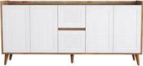 Spintelė Kalune Design Sidelya 4, ruda sp./balta sp., 180 cm x 40 cm x 67 cm