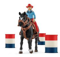 Комплект Schleich Farm World Barrel Racing With Cowgirl 42576, 16 см, многоцветный