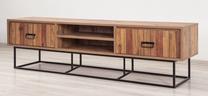 ТВ стол Kalune Design Quantum Silva, черный цв./сосновый цв., 180 см x 40 см x 50 см