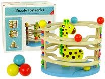 Развивающая игра Lean Toys Animal Roll Ball Tower, 28 см, многоцветный