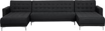 Kampinė sofa - lova Beliani Aberdeen, grafito sp., 348 x 168 cm x 83 cm