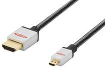 Vads Ednet HDMI male, Micro HDMI male, 2 m