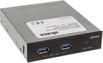 USB šakotuvas Akasa USB 3.1 Gen2 Type-C Panel With Dual Gen1 Type-A Ports