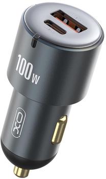 Automobilinis įkroviklis XO CC47, USB/USB-C, pilka sp., 100 W