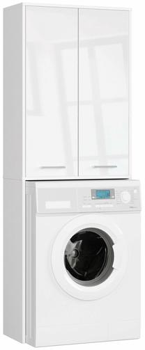 Spintelė virš skalbimo mašinos Akord Furniture Factory FIN 180, balta, 30 cm x 64 cm x 180 cm