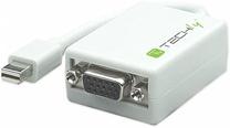 Adapteris Techly Mini DisplayPort, VGA female, 0.15 m, balta krās.