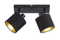 Lampa griesti Reality Tommy R80332079, E14, 2 x 28 W, zelta krās./melna krās. / melna krās.