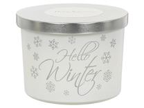 Žvakė, aromatinė Hello Winter, 25 h, 240 g, balta sp./sidabro sp.