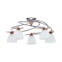 Lampa griesti Alfa Smiglo 5032, E27, 5 x 60 W, balta krās. / hroma krās.