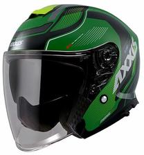 Motociklininko šalmas Axxis Mirage SV Village C6, S (55-56 cm), juoda sp./žalia sp.