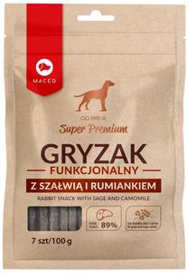 Лакомство для собак Maced Super Premium Rabbit Snack With Sage, крольчатина, 0.1 кг