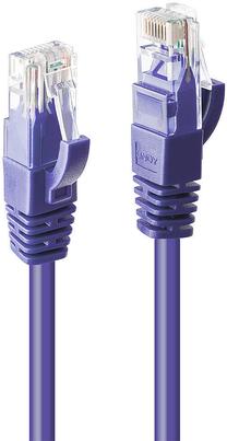 Сетевой кабель Lindy Cat.6 U/UTP PVC RJ-45, RJ-45, 0.5 м, фиолетовый цв.
