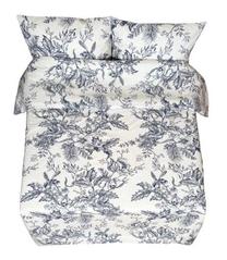 Пододеяльник Rustilė Small flowers 1028, белый цв./темно-синий цв., 240 см x 210 см