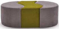 Pufas Hanah Home Alya 825BLC1622, ruda sp./žalia sp./pilka sp., 120 cm x 80 cm x 40 cm