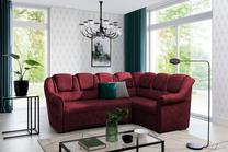 Kampinė sofa Lord II Dora 63, raudona sp., kairinė, 190 x 243 cm x 105 cm