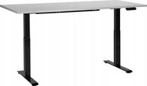 Datorgalds regulējams augstums Beliani Destin III Electric, 180 cm x 72 cm, 74 - 119 cm, melns krās./pelēka krās.