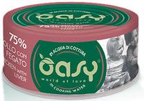 Šlapias kačių maistas Oasy, vištiena/kepenėlės, 0.07 kg