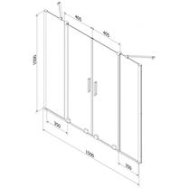 Vannas siena Mexen Velar Duo, 150 cm x 150 cm, brushed copper krās./matēta faktūra