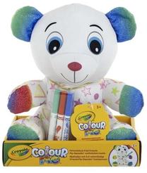 Žaislinis dažymo rinkinys, meška Crayola Plush Color Me, mėlyna sp./balta sp./raudona sp.