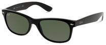 Спортивные солнцезащитные очки Ray-Ban New Wayfarer Classic RB2132 901L 55-18, 55 мм, черный цв.